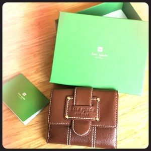 Kate spade brown trifold wallet